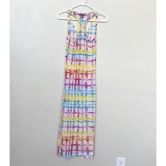 NEW Love Brand Women’s White Mesh Tank Swim Coverup Dress - Picture 2 of 10